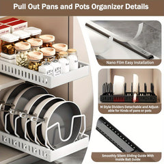 8-Tier Pull-Out Kitchen Cabinet Organizer Rack