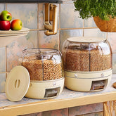 Multifunctional Rotating Rice Container with Large Capacity Storage