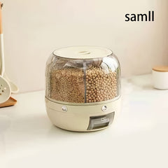 Multifunctional Rotating Rice Container with Large Capacity Storage