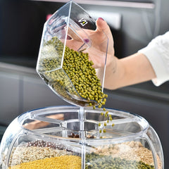 Multifunctional Rotating Rice Container with Large Capacity Storage