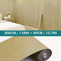 Retro Wood Grain Peel & Stick Self-Adhesive Wallpaper