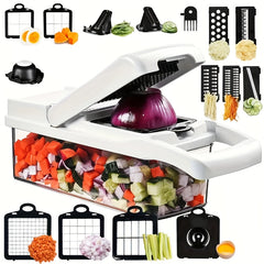 22-in-1 Vegetable Chopper Multifunctional Fruit Slicer with Container