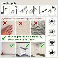 White Self-Adhesive Waterproof Peel and Stick Wallpaper