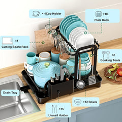 8-Tier Pull-Out Kitchen Cabinet Organizer Rack