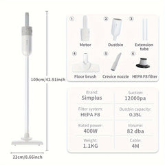 Simplus Corded Handheld Vacuum Cleaner with HEPA Filter