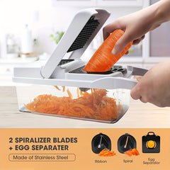 22-in-1 Vegetable Chopper Multifunctional Fruit Slicer with Container
