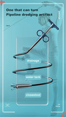 60-300cm Sewer Pipe Unblocker Snake Spring Pipe Dredging Drain Cleaner Kitchen Bathroom Sewer Cleaning Tool Kitchen Accessories