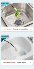 60-300cm Sewer Pipe Unblocker Snake Spring Pipe Dredging Drain Cleaner Kitchen Bathroom Sewer Cleaning Tool Kitchen Accessories