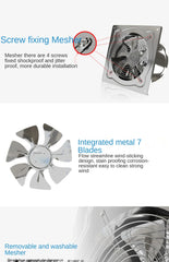 6/7 Inch Inline Exhaust Fan Ventilator Pipe for Bathroom Kitchen