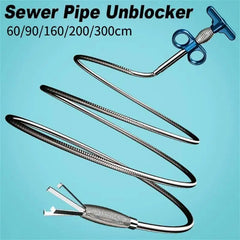 60-300cm Sewer Pipe Unblocker Snake Spring Pipe Dredging Drain Cleaner Kitchen Bathroom Sewer Cleaning Tool Kitchen Accessories
