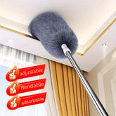 Metal Retractable Duster, Bendable & Washable. For Ceilings, Cars, Furniture. Adjustable Height, Reusable Tool.