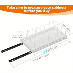 8-Tier Pull-Out Kitchen Cabinet Organizer Rack