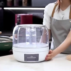 Multifunctional Rotating Rice Container with Large Capacity Storage