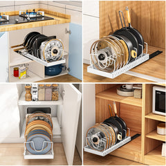 8-Tier Pull-Out Kitchen Cabinet Organizer Rack
