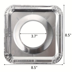 100-Pack Heavy-Duty Aluminum Foil Stove Burner Covers