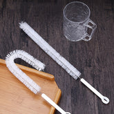 1pc Heavy-Duty Multi-Purpose Cleaning Brush with Sturdy Handle & Plastic Bristles - Narrow Mouth Tube Suitable for Baby Bottles, Cake Molds, Pipettes, Tubes - Kitchen, Bathroom, Outdoor Cleaning