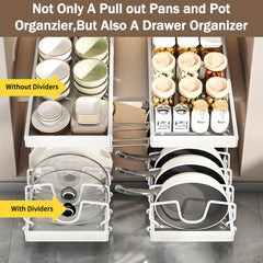 8-Tier Pull-Out Kitchen Cabinet Organizer Rack