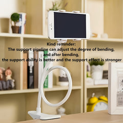 1 Swan Neck Phone Holder for Bed, Lazy Phone Holder, Total Length 75.01 cm, 360° Adjustable Clamp, Overhead Phone Holder, Suitable for Bed, Desk, All Phones, Bedside Phone Holder, Desktop Accessory, Adjustable Arm, Flexible