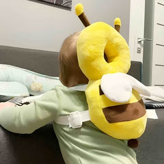 Baby Head Protection Pillow for 0-3 Years - Cute Bee & Bumblebee Design Soft Anti- Collar, Head Guard with Plush-like, Learning to Sit/Stand, Breathable Polyester for & ( to 3 Years)