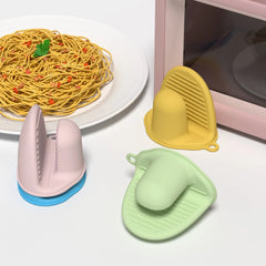 2pcs silicone oven gloves heat-resistant, silicone gloves kitchen, mini rubber oven gloves kitchen gloves, cute cooking gloves