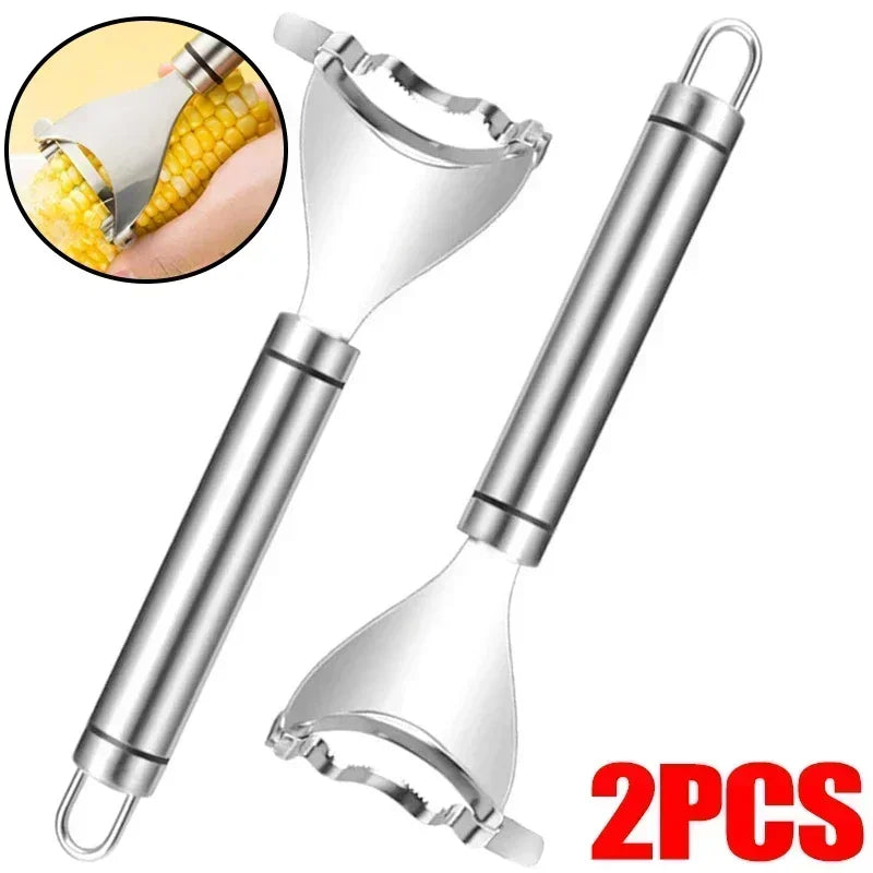 Stainless Steel Corn Stripper Manual Corncob Shaver Planer Thresher Strippers Melon Fruit Pelling Cutter Kitchen Accessories