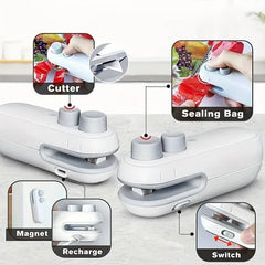 Plastic Bag Sealer Mini 2in1 Portable Plastic Bags Sealing Machine Thermal Sealants Handheld Food Storage Packaging Heat Sealer