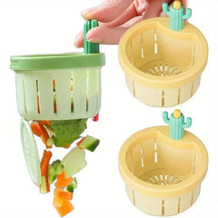 Cactus Shape Sink Strainer Plastic Kitchen Sink Drain Strainer with Handle Automatic Press Sink Filter Food Slag Drain Basket