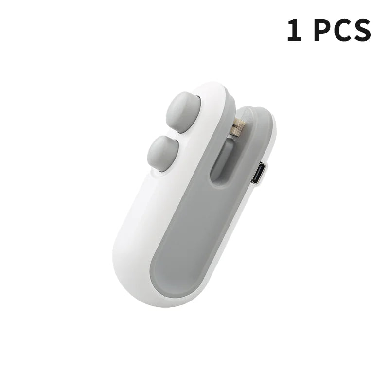 Plastic Bag Sealer Mini 2in1 Portable Plastic Bags Sealing Machine Thermal Sealants Handheld Food Storage Packaging Heat Sealer