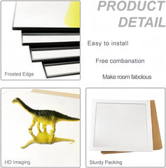 4/8PCS Rectangle Acrylic Mirror Stickers Flexible Mirror Stickers DIY Art Living Room Decoration For Door Wardrobe Home Decor