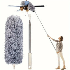 Metal Retractable Duster, Bendable & Washable. For Ceilings, Cars, Furniture. Adjustable Height, Reusable Tool.