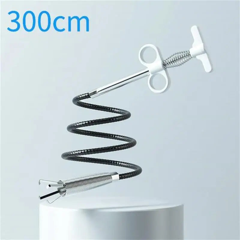 60-300cm Sewer Pipe Unblocker Snake Spring Pipe Dredging Drain Cleaner Kitchen Bathroom Sewer Cleaning Tool Kitchen Accessories