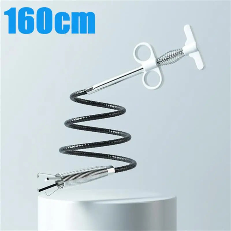 60-300cm Sewer Pipe Unblocker Snake Spring Pipe Dredging Drain Cleaner Kitchen Bathroom Sewer Cleaning Tool Kitchen Accessories