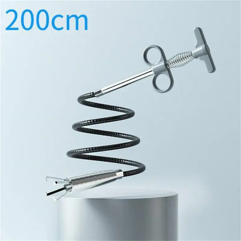 60-300cm Sewer Pipe Unblocker Snake Spring Pipe Dredging Drain Cleaner Kitchen Bathroom Sewer Cleaning Tool Kitchen Accessories