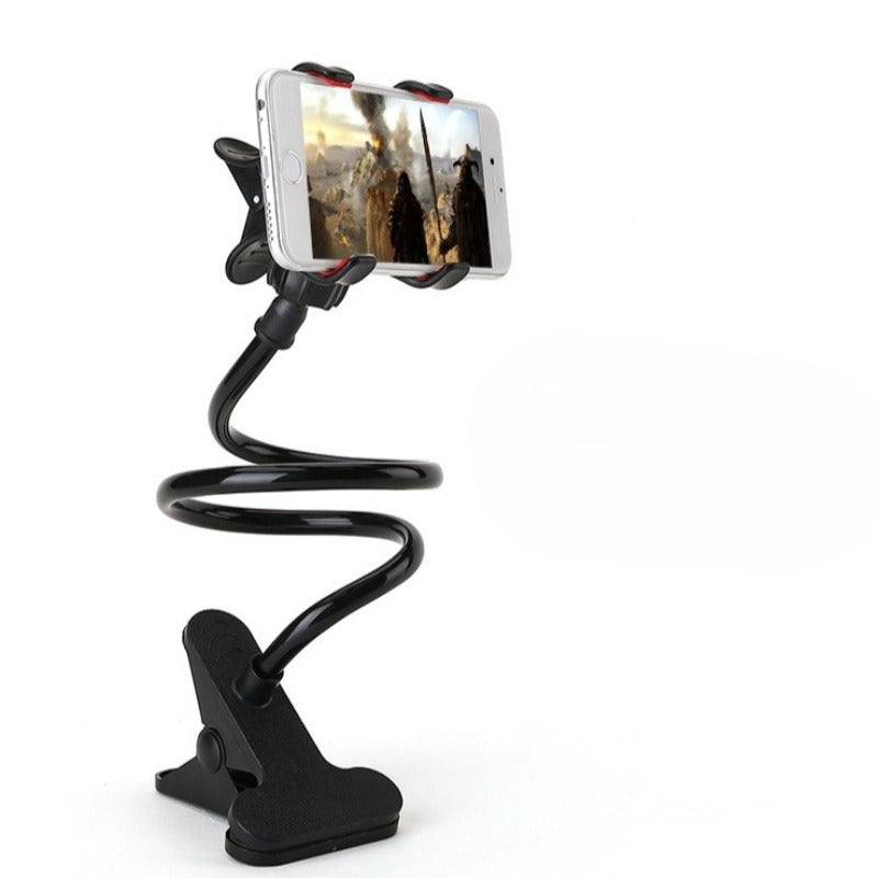 1 Swan Neck Phone Holder for Bed, Lazy Phone Holder, Total Length 75.01 cm, 360° Adjustable Clamp, Overhead Phone Holder, Suitable for Bed, Desk, All Phones, Bedside Phone Holder, Desktop Accessory, Adjustable Arm, Flexible